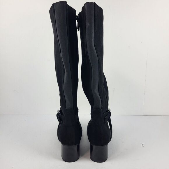 Anne Klein AKMAIA Knee High Faux suede Regular Calf Boots Black Size 11 - Picture 7 of 16